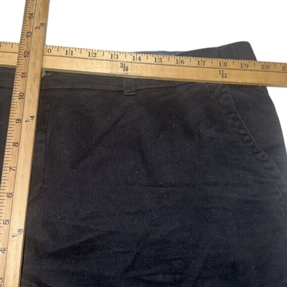 Woman Within Black Stretch Pants Size 16W With Elastic Waistband & Zip Fly - Picture 10 of 11